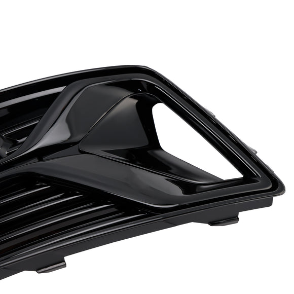 2018-2024 Audi A6 Standard C8 2PCS Paraurti anteriore Griglia inferiore Copertura fendinebbia Griglia nera