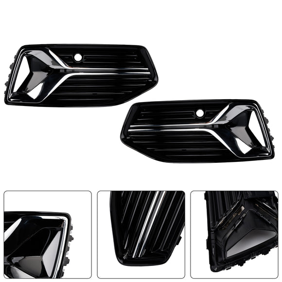 2018-2024 Audi A6 Standard C8 2PCS Paraurti anteriore Griglia inferiore Copertura fendinebbia Griglia nera