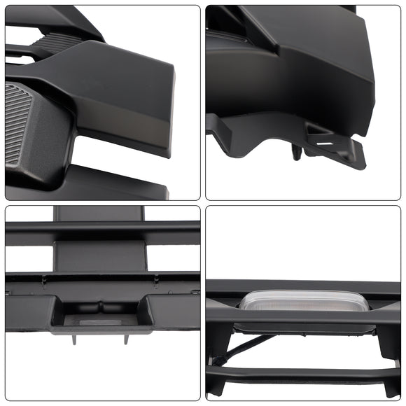 Parrilla estilo Raptor para Ford F150 2024-2025, parachoques delantero, rejilla de repuesto negra con luz LED
