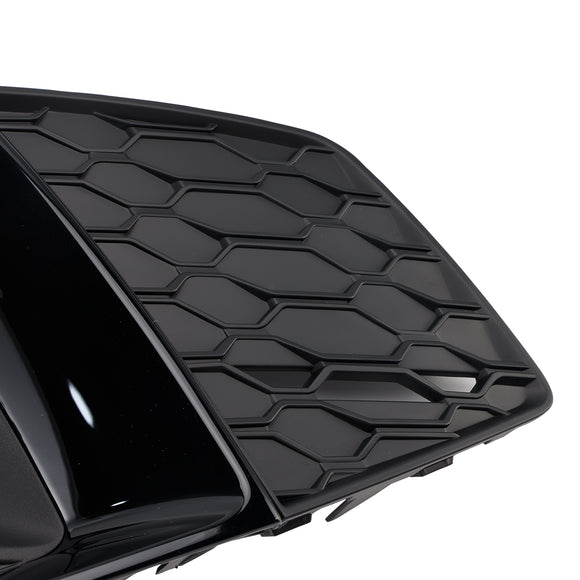 2020-2023 Audi A5 SLine / S5 Honeycomb Fog Light Grille 2PCS Front Bumper Lower Cover Black Grille 8W6807682T3Q7