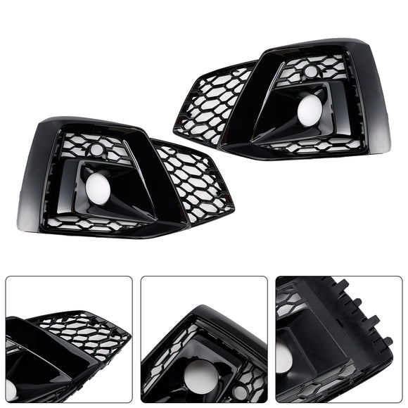 2020-2023 Audi A5 SLine / S5 Honeycomb Fog Light Grille 2PCS Front Bumper Lower Cover Black Grille 8W6807682T3Q7