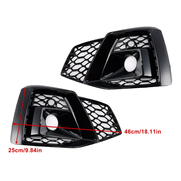 2020-2023 Audi A5 SLine / S5 Honeycomb Fog Light Grille 2PCS Front Bumper Lower Cover Black Grille 8W6807682T3Q7