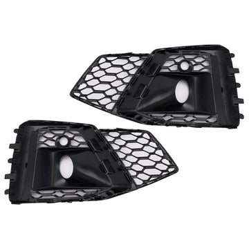 Griglia fendinebbia a nido d'ape Audi A5 SLine/S5 2020-2023, 2 pezzi, copertura inferiore paraurti anteriore, griglia nera 8W6807682T3Q7 - 0