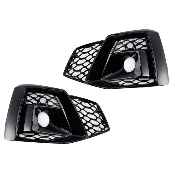 2020-2023 Audi A5 SLine / S5 Honeycomb Fog Light Grille 2PCS Front Bumper Lower Cover Black Grille 8W6807682T3Q7
