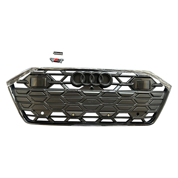 Audi A7 S7 C8 2019-2024 Rejilla estilo S7 Parachoques delantero Rejilla negra con ACC