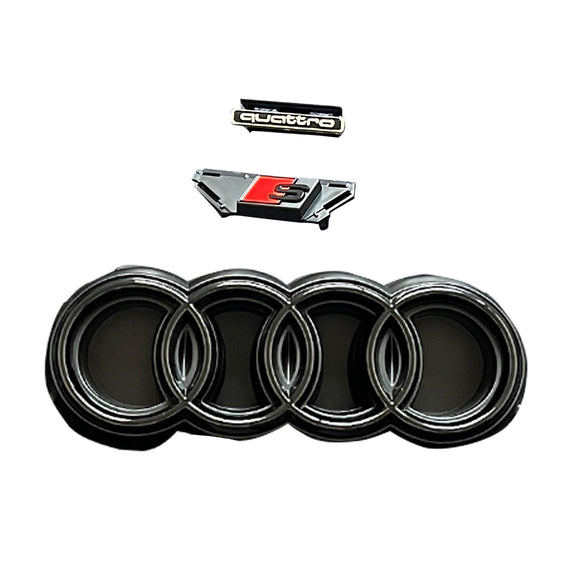Audi A7 S7 C8 2019-2024 Rejilla estilo S7 Parachoques delantero Rejilla negra con ACC