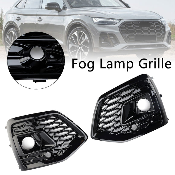 2021-2025 Audi Q5 Sline/ SQ5 Rejilla de luz antiniebla tipo panal parachoques delantero parrilla inferior cubierta negra