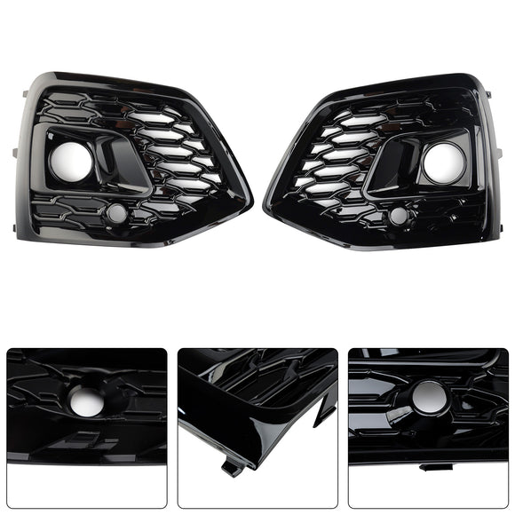 2021-2025 Audi Q5 Sline/ SQ5 Rejilla de luz antiniebla tipo panal parachoques delantero parrilla inferior cubierta negra
