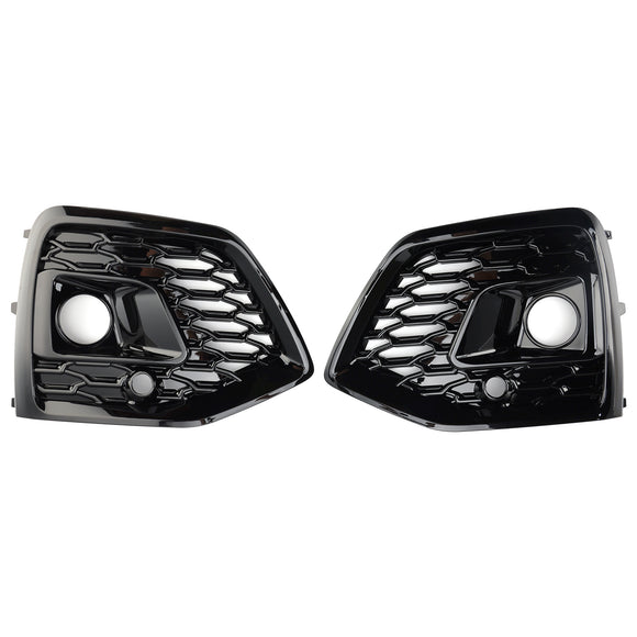 2021-2025 Audi Q5 Sline/ SQ5 Rejilla de luz antiniebla tipo panal parachoques delantero parrilla inferior cubierta negra