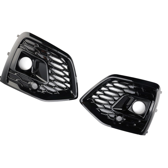 2021-2025 Audi Q5 Sline/ SQ5 Rejilla de luz antiniebla tipo panal parachoques delantero parrilla inferior cubierta negra