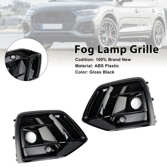 2021-2025 Audi Q5 Sline/ SQ5 Rejilla de luz antiniebla tipo panal parachoques delantero parrilla inferior cubierta negra