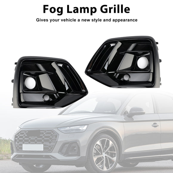 2021-2025 Audi Q5 Sline/ SQ5 Rejilla de luz antiniebla tipo panal parachoques delantero parrilla inferior cubierta negra