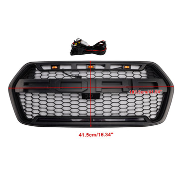 Griglia del paraurti anteriore della griglia di stile del rapace 2019-2025 di Ford Transit 150 250 350 350H con la luce del LED - 0