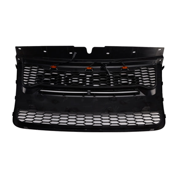 Parrilla de repuesto negra para parachoques delantero estilo Raptor Ford Explorer 2006-2010 con luz LED