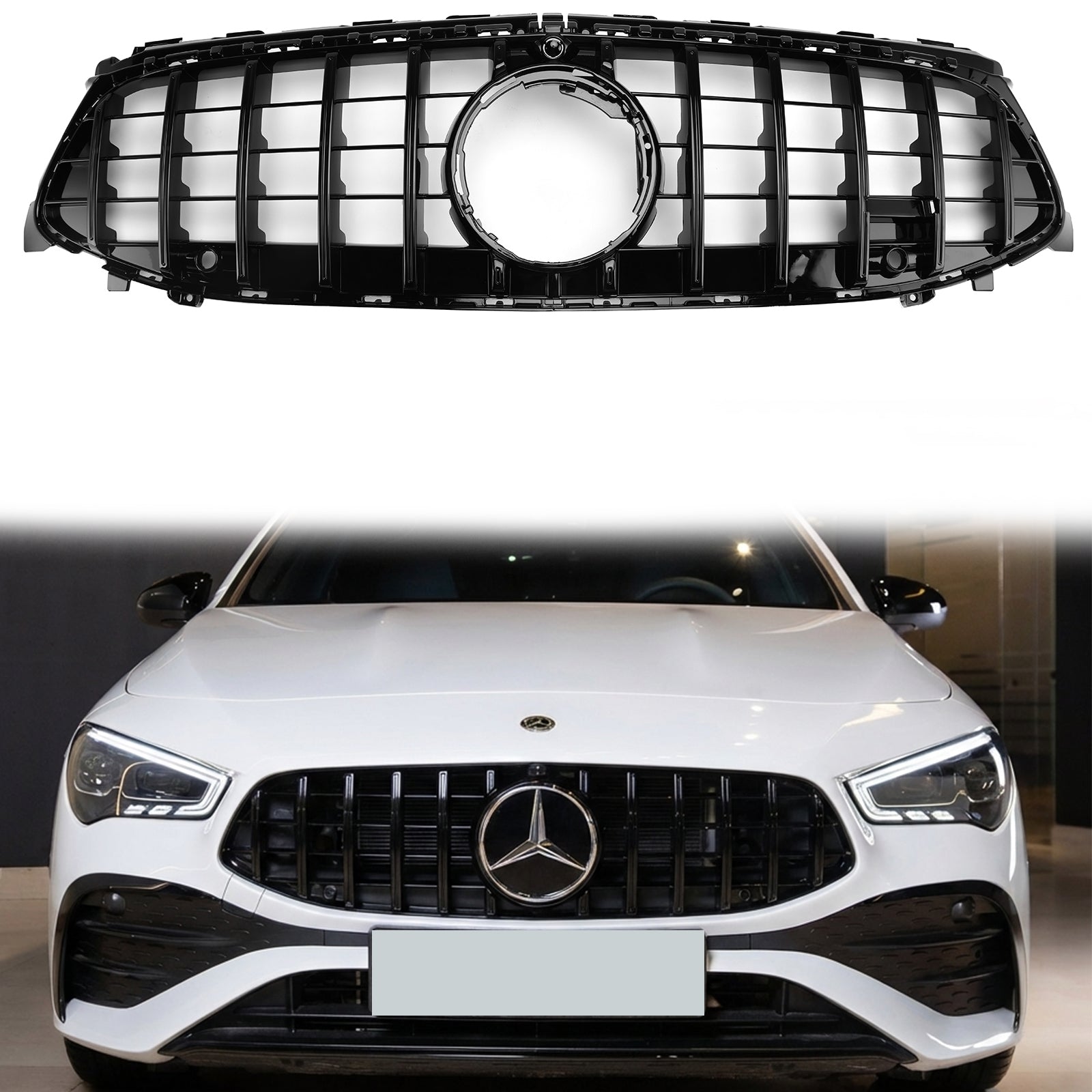 Mercedes CLA Class W118 C118 2024-2025 GTR Style Grill Black Front
