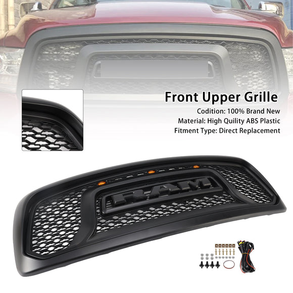 2002-2005 Dodge RAM 1500/2500/3500 Rebel Style Grill Pare-chocs avant Noir Grille de remplacement avec LED