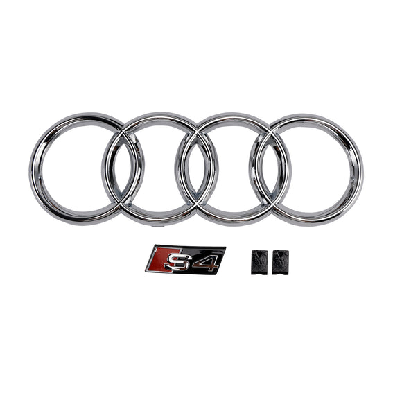 Grille de calandre hexagonale en maille de pare-chocs avant de Style S4 pour Audi A4/S4 B9 2017-2018 chromée