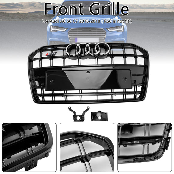 Audi A6 S6 C7 2016-2018 S6 Style Griglia paraurti anteriore Griglia sostitutiva nera