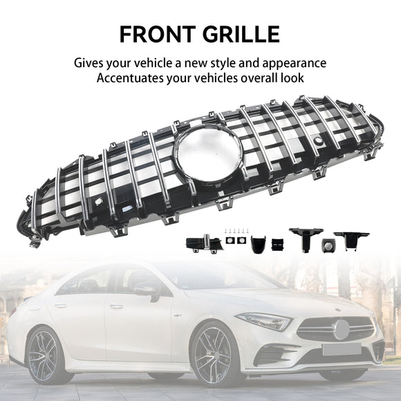 Grille de remplacement chromée pour pare-chocs avant de style Mercedes Benz Classe CLS C257 GT 2018-2024