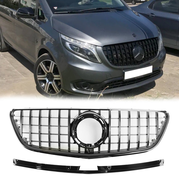 Mercedes-Benz Vito 2020-2023 W447 Parrilla delantera negra Facelift 111CDI 114CDI 116CDI 119CDI Parrilla estilo GT