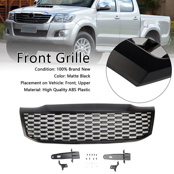 Toyota Hilux Vigo MK7 2012–2014 Frontstoßstangengrill, mattschwarzer Grill