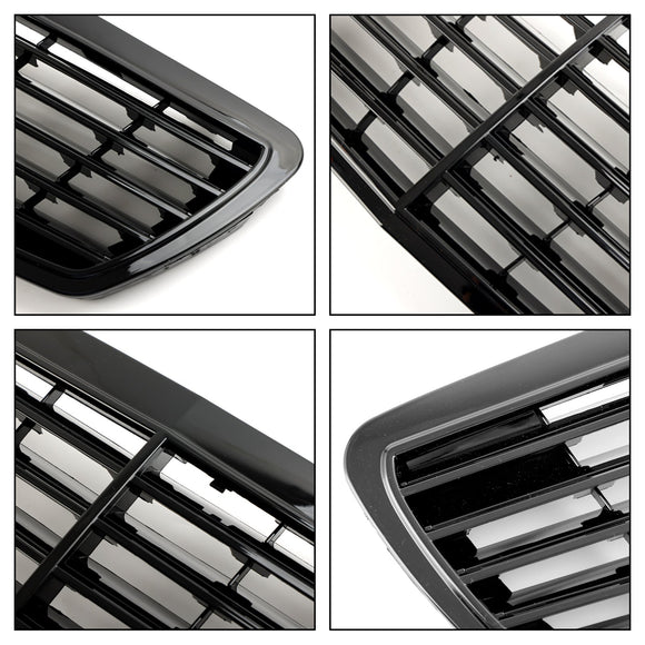 2002-2006 Mercedes-Benz W211 E-Class E320 E350 E500 E55 Front Grill Glossy Black Grille