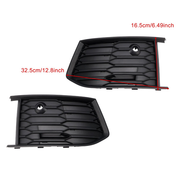 Audi A6 Sline/S6 C8 2018-2023 Rejilla de luz antiniebla Parachoques delantero 2 piezas Parrilla de cubierta de bisel inferior