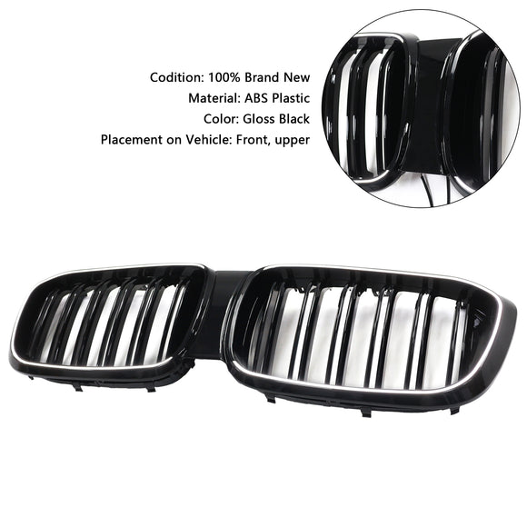 Parrilla de malla frontal para BMW X4 G02 X3 G01 G08 2018-2021 Pre LCI