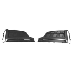 2017-2019 Audi A5 S-Line S5 Cabriolet/Coupe/Sportback 2pcs Front Bumper Fog Light Grille Cover Trim