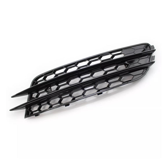 Front Bumper Honeycomb Fog Grille Cover For Audi A4 C7 2012-2015 Honeycomb Black Grill