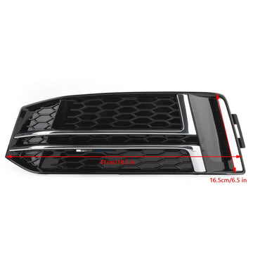 2016-2018 Audi A4 B9 S-Line / S4 Pair Front Fog Light Cover Bumper Grill 8W0807681F 8W0807682F Generic - 0