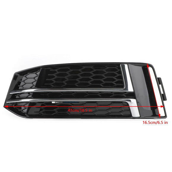 Paire de caches antibrouillard avant pour Audi S4/A4 B9 S-Line 2016-2018, grille de pare-chocs 8W0807681F 8W0807682F Générique