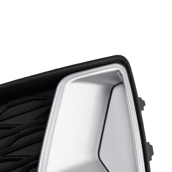 Audi A6 C8 2018-2024 2 piezas rejilla de parachoques delantero luz antiniebla cubierta cromada negra