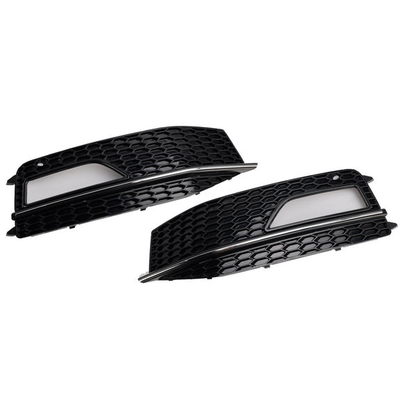 2013-2015 Audi A4 S-line / S4 Grille 2PCS Front Bumper Fog Light Lamp Cover Grill