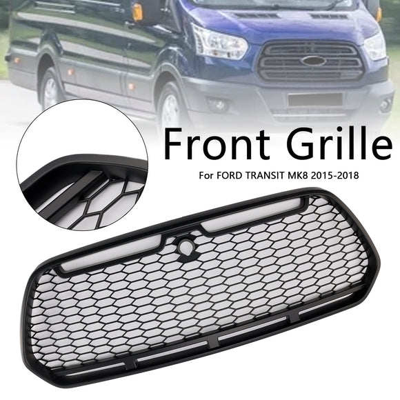 Matt Black Front Bumper Grill Grille Fit Ford Transit MK8 2015-2018 Raptor