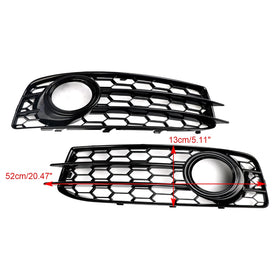 Audi A3 S-Line 8P 2009-2013 Rejilla de luz antiniebla de panal parachoques delantero cubierta Lowe parrilla negra 8P0807682 8P0807681 - 0