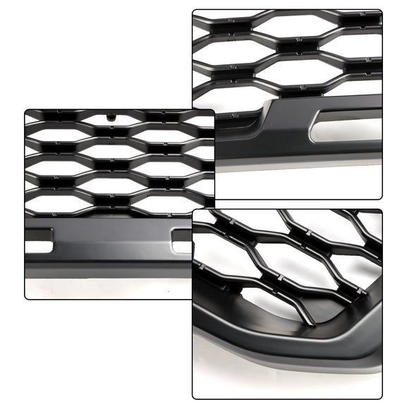 Ford Ranger 2019-2023 Front Bumper Grill Raptor / Honeycomb / Mesh Style Black Grille W/ 3 White LED Light
