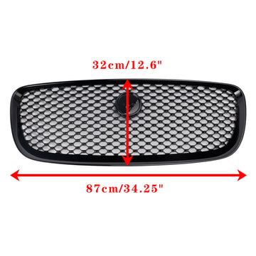 2016-2020 Jaguar F-PACE X761 Gloss Black Grille Front Bumper Replacement Mesh Grill - 0