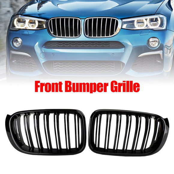 2014-2017 BMW X4 F26 xDrive28i/xDrive35i/xDrive20d/xDrive30d/xDrive35d Parachoques delantero Rejilla tipo riñón Parrilla negra brillante