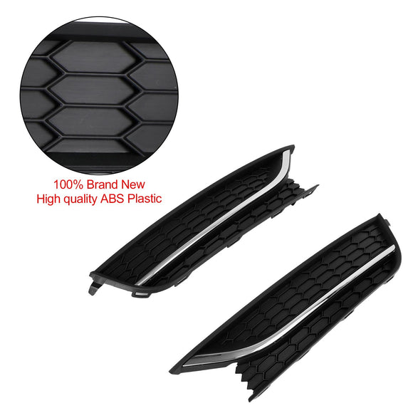 Volkswagen 2012-2015 Passat 2PCS Front Driving Fog Light Cover Black/Chrome