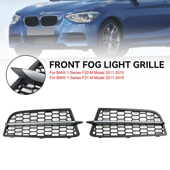 BMW 2011-2015 Serie 1 F20 F21 M 2 piezas parachoques delantero luz antiniebla cubierta bisel parrilla parrilla