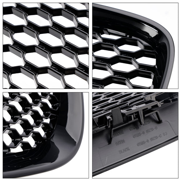 Jaguar XF 2016–2019 XF-R Style Grille Front Bumper Gloss Black Replacement Grill