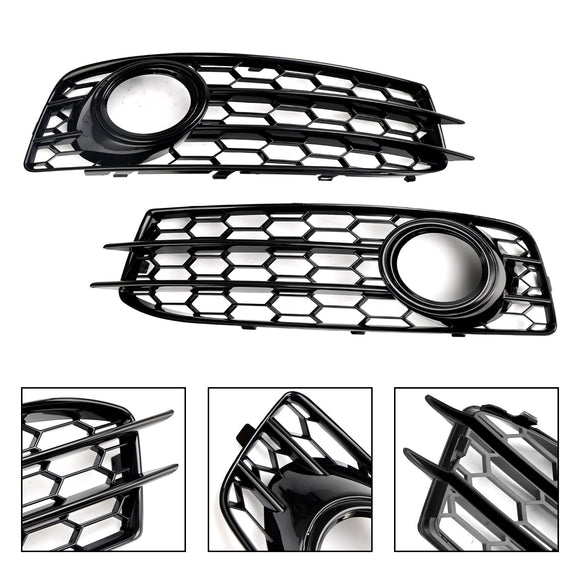 Audi A3 S-Line 8P 2009–2013 Waben-Nebelscheinwerfergitter, vordere Stoßstange, Lowe-Abdeckung, schwarzer Grill, 8P0807682, 8P0807681