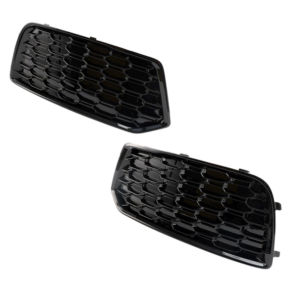 Audi Q5 Standard Version 2018-2021 2PCS Front Bumper Cover Grille Grill Bezel Insert 80A807679D 80A807679DRU6 Generic