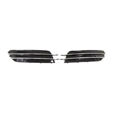 1 Pair Front Bumper Fog Light Grill Cover Bezel For Audi A6 C7 2012-2015