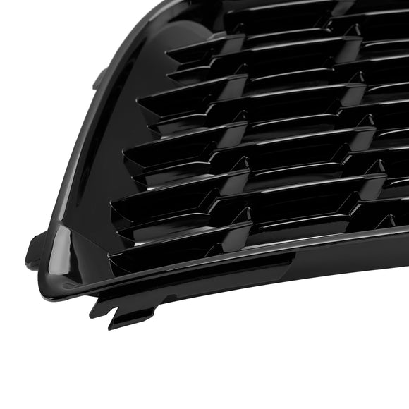 Audi Q5 Standard 2018 – 2022, 2 pièces, couverture de pare-chocs avant, maille en nid d'abeille, calandre noire