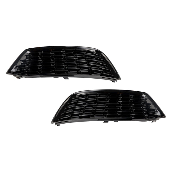 Audi Q5 Standard Version 2018-2021 2PCS Front Bumper Cover Grille Grill Bezel Insert 80A807679D 80A807679DRU6 Generic