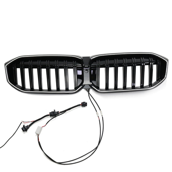 BMW 2023-2024 Serie 3 G20 G21 320i/330i/M340i/318i/320d Rejilla frontal tipo riñón de malla negra brillante