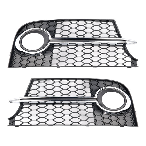 Chrome Front Bumper Fog Light Grille Fit Audi TT MK2 S-Line / TTS 2011-2014