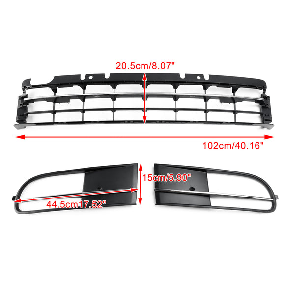Volkswagen Beetle 5C 2012-2016 Front Bumper Lower Grille + Fog Light Grill Generic